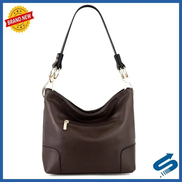 Medium Hobo Bag Top Handle Satchel Shoulder Purse Bucket Handbag - Picture 6 of 7